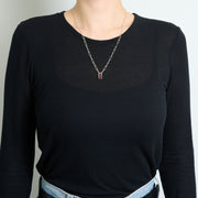 10月誕生石トルマリンのシルバーネックレス