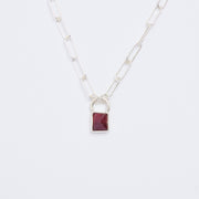 10月誕生石トルマリンのシルバーネックレス