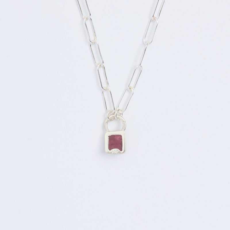 10月誕生石トルマリンのシルバーネックレス