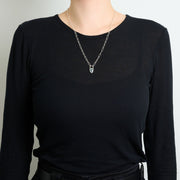 3月誕生石アクアマリンのシルバーネックレス