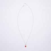 10月誕生石オパールのシルバーネックレス