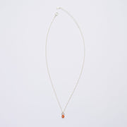 10月誕生石オパールのシルバーネックレス