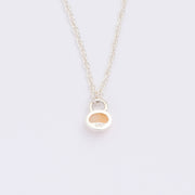 10月誕生石オパールのシルバーネックレス