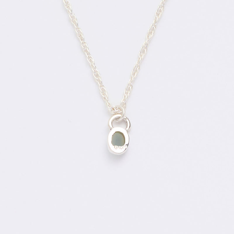 10月誕生石オパールのシルバーネックレス