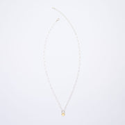 11月の誕生石シトリンのシルバーネックレス