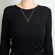 11月の誕生石シトリンのシルバーネックレス