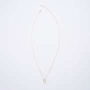 11月の誕生石シトリンのシルバーネックレス