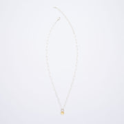 11月の誕生石シトリンのシルバーネックレス