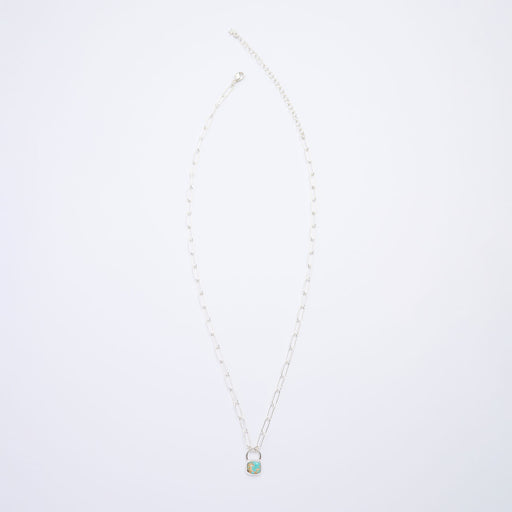 12月誕生石ターコイズのシルバーネックレス