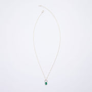 5月誕生石エメラルドのシルバーネックレス