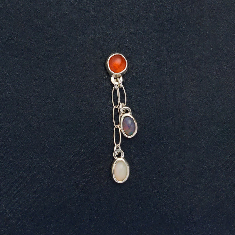 10月誕生石メキシコオパールのピアス