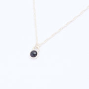 10月誕生石オパールのシルバーネックレス