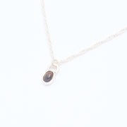10月誕生石オパールのシルバーネックレス
