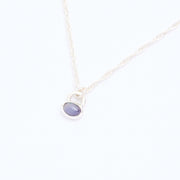 10月誕生石オパールのシルバーネックレス