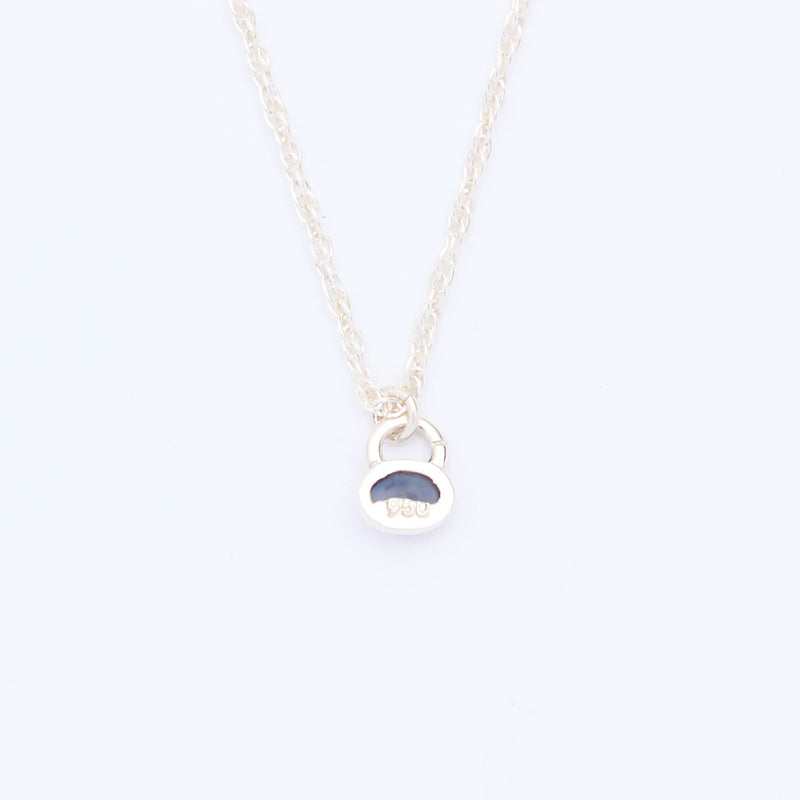 10月誕生石オパールのシルバーネックレス