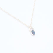 10月誕生石オパールのシルバーネックレス