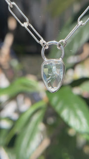 3月誕生石アクアマリンのシルバーネックレス