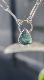 10月誕生石トルマリンのシルバーネックレス