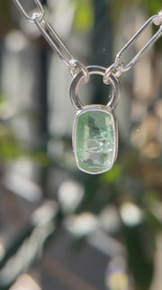 10月誕生石トルマリンのシルバーネックレス