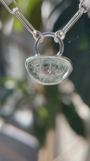 10月誕生石トルマリンのシルバーネックレス