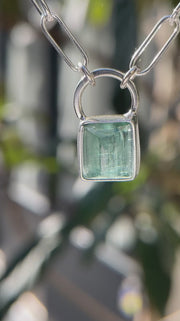 10月誕生石トルマリンのシルバーネックレス