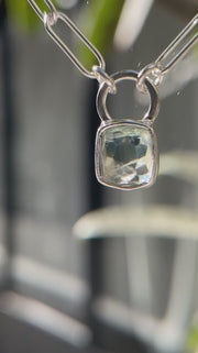 10月誕生石トルマリンのシルバーネックレス