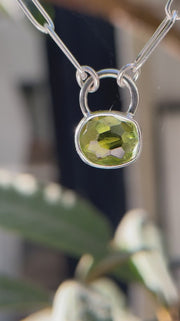 10月誕生石トルマリンのシルバーネックレス