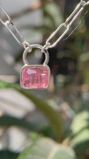 10月誕生石トルマリンのシルバーネックレス