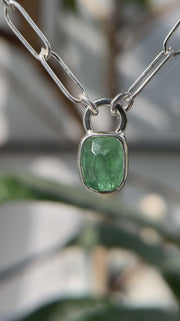 10月誕生石トルマリンのシルバーネックレス