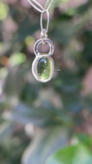 10月誕生石トルマリンのシルバーネックレス