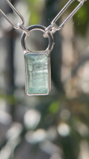 10月誕生石トルマリンのシルバーネックレス