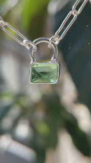 10月誕生石トルマリンのシルバーネックレス