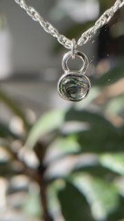 10月誕生石トルマリンのシルバーネックレス