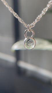 10月誕生石トルマリンのシルバーネックレス