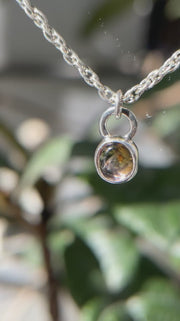 10月誕生石トルマリンのシルバーネックレス