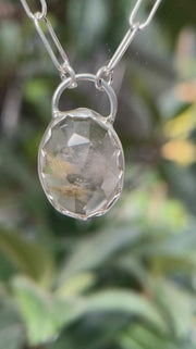 ルチルクォーツのシルバーネックレス
