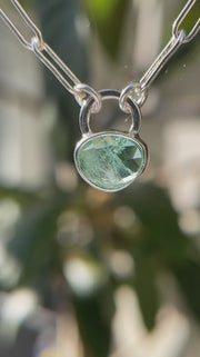 10月誕生石トルマリンのシルバーネックレス