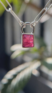 10月誕生石トルマリンのシルバーネックレス